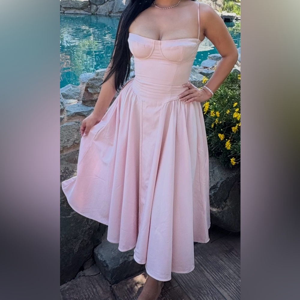 House of CB Pink Midi Dress